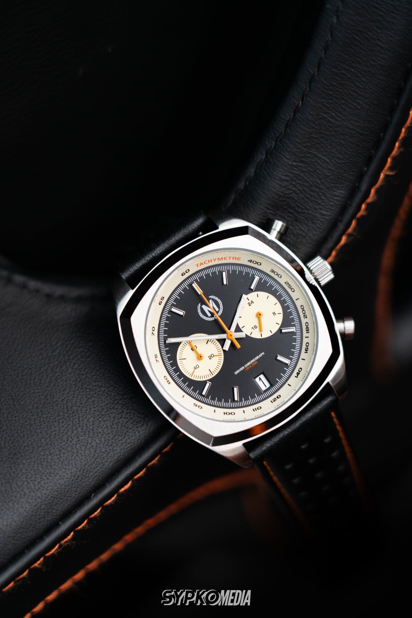 Driver Chronograph MKII Meca-Quartz, Black Reverse Panda - SJR London Timepiece