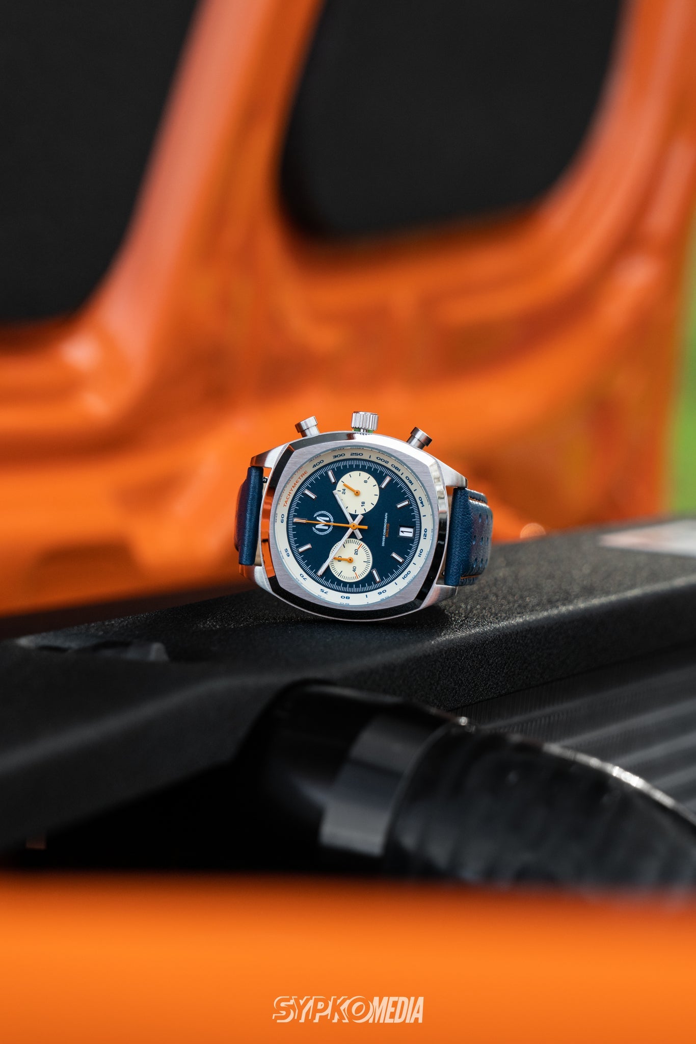 Driver Chronograph MKII Quartz, Blue Reverse Panda (PRE-ORDER NOW) - SJR London Timepiece