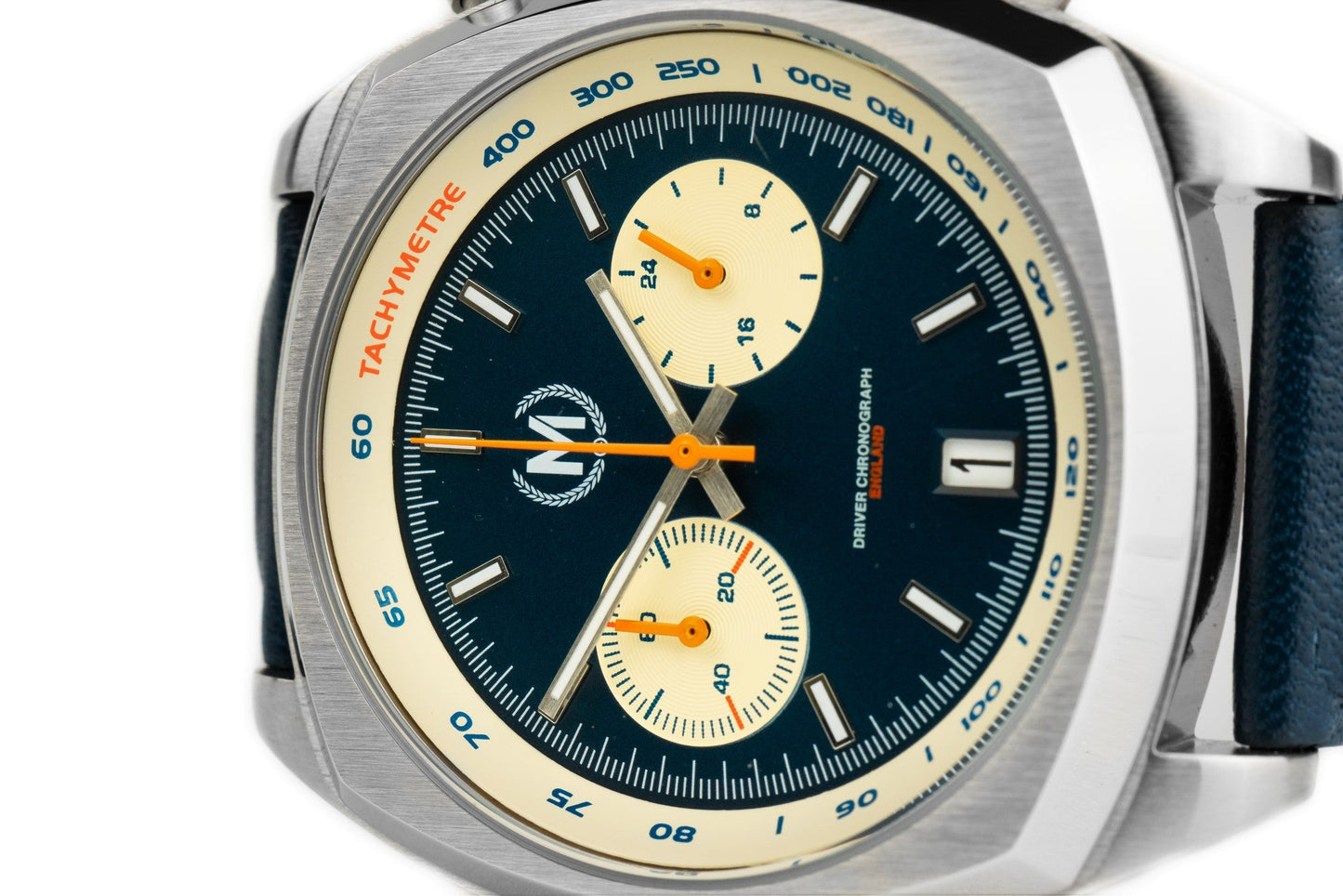 Driver Chronograph MKII Quartz, Blue Reverse Panda (PRE-ORDER NOW) - SJR London Timepiece