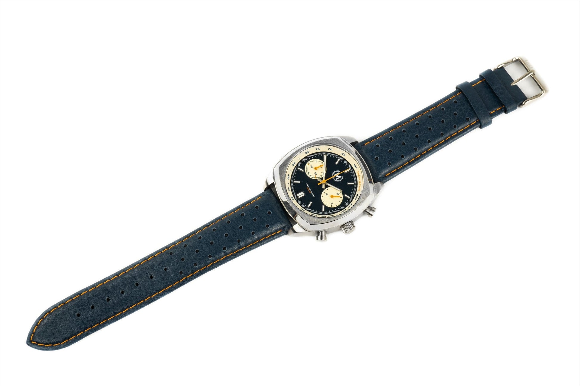 Driver Chronograph MKII Quartz, Blue Reverse Panda (PRE-ORDER NOW) - SJR London Timepiece