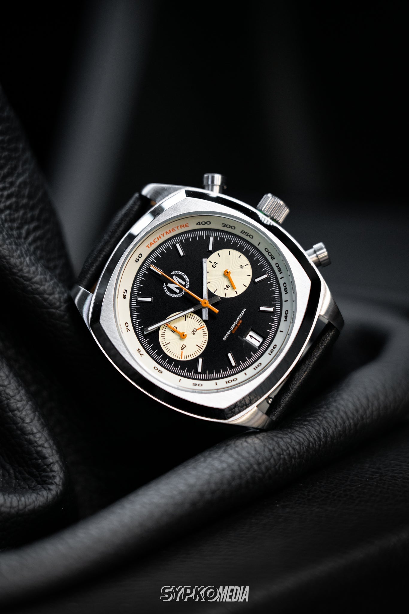 Driver Chronograph MKII Meca-Quartz, Black Reverse Panda - SJR London Timepiece