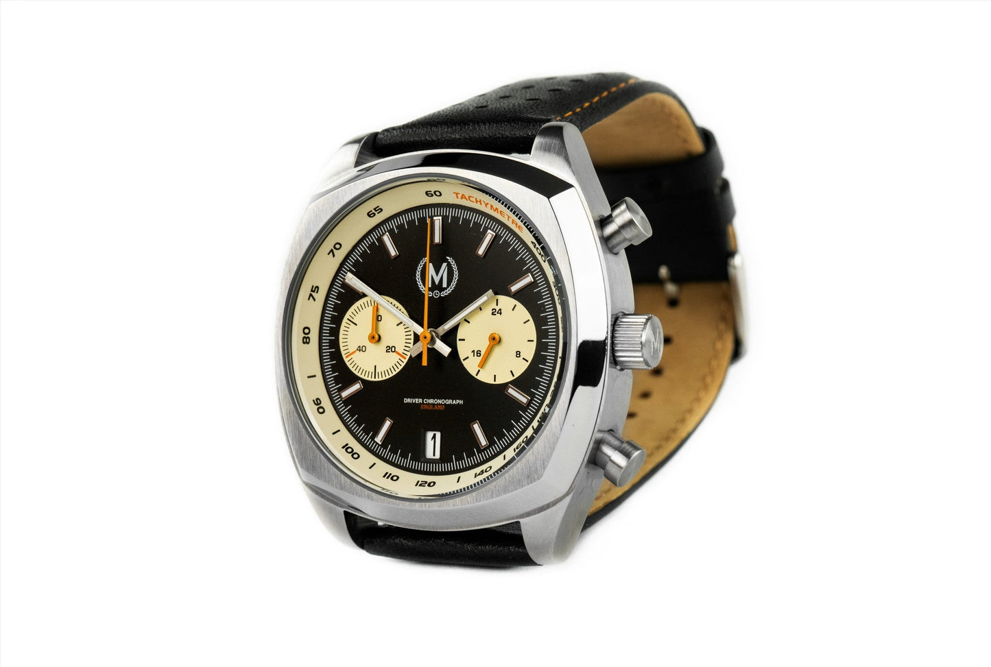 Driver Chronograph MKII Meca-Quartz, Black Reverse Panda - SJR London Timepiece