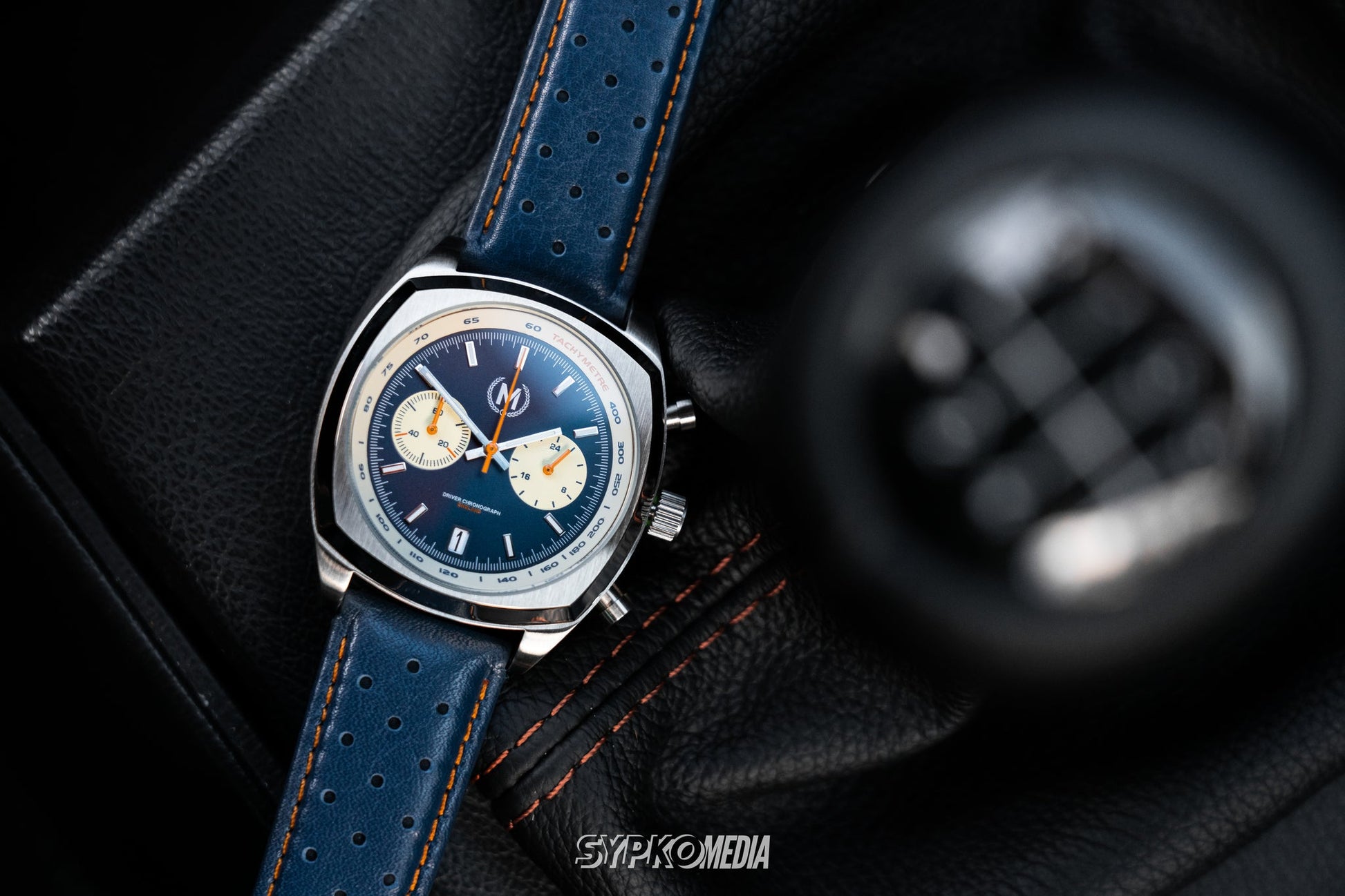 Driver Chronograph MKII Quartz, Blue Reverse Panda (PRE-ORDER NOW) - SJR London Timepiece