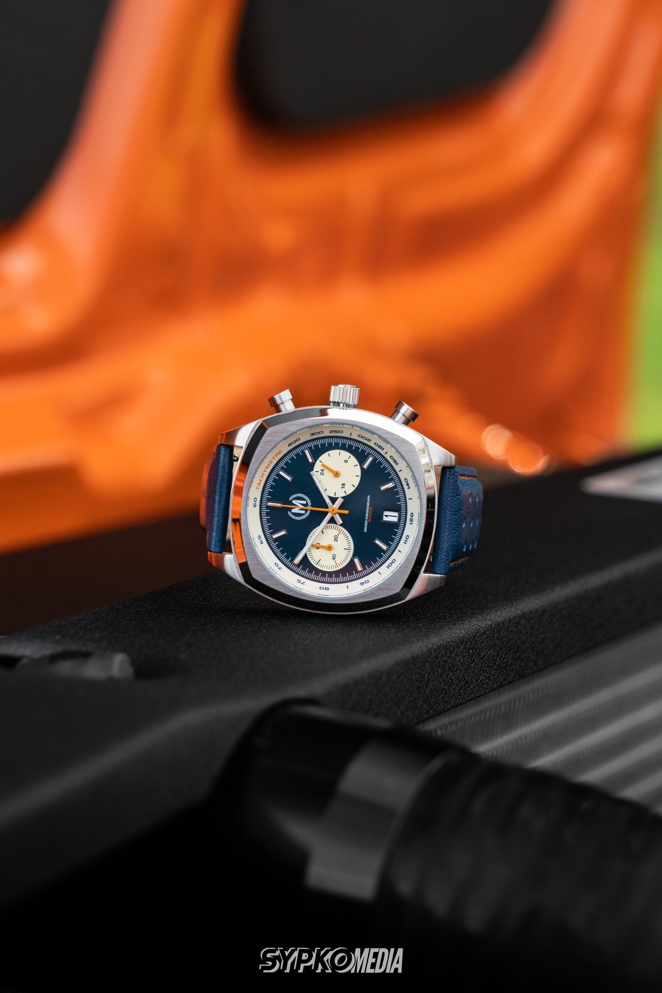 Driver Chronograph MKII Quartz, Blue Reverse Panda (PRE-ORDER NOW) - SJR London Timepiece