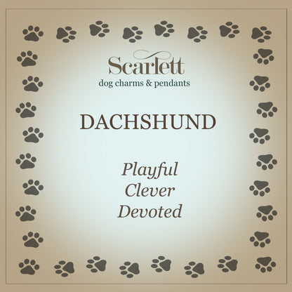 Dachshund Silver Dog Charm Bracelet