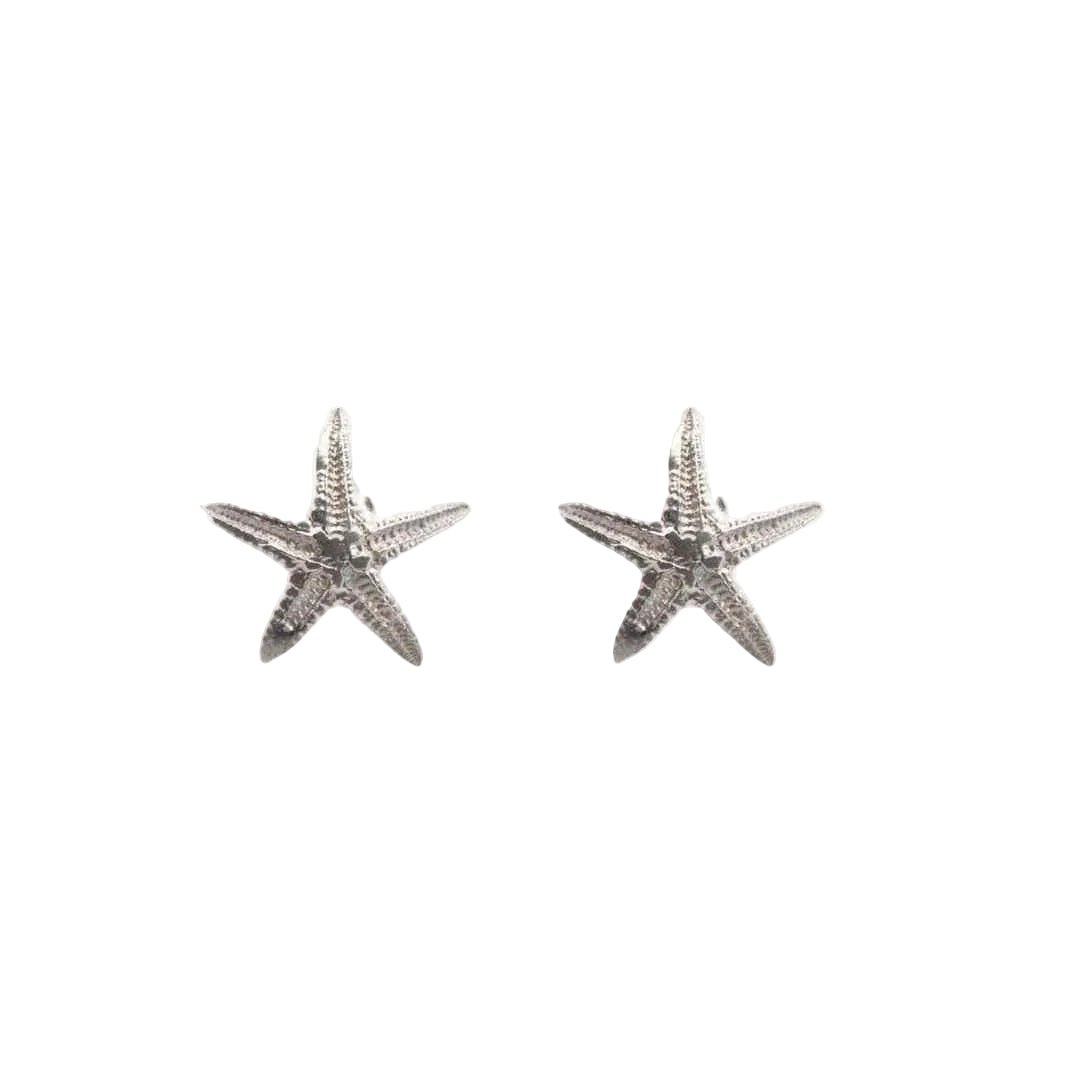 Puces d'oreilles étoiles de mer délicates en argent