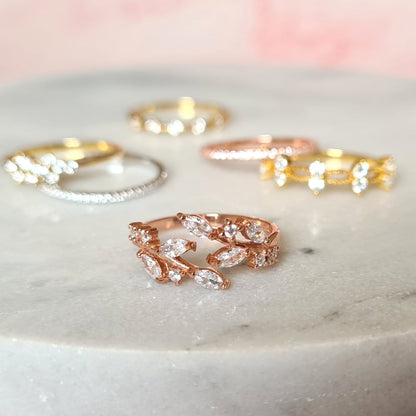 Adjustable Leaf Ring in Rose Gold - SJR London Timepiece