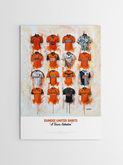 Dundee United FC Shirts - A2 Signed Limited Edition Prints