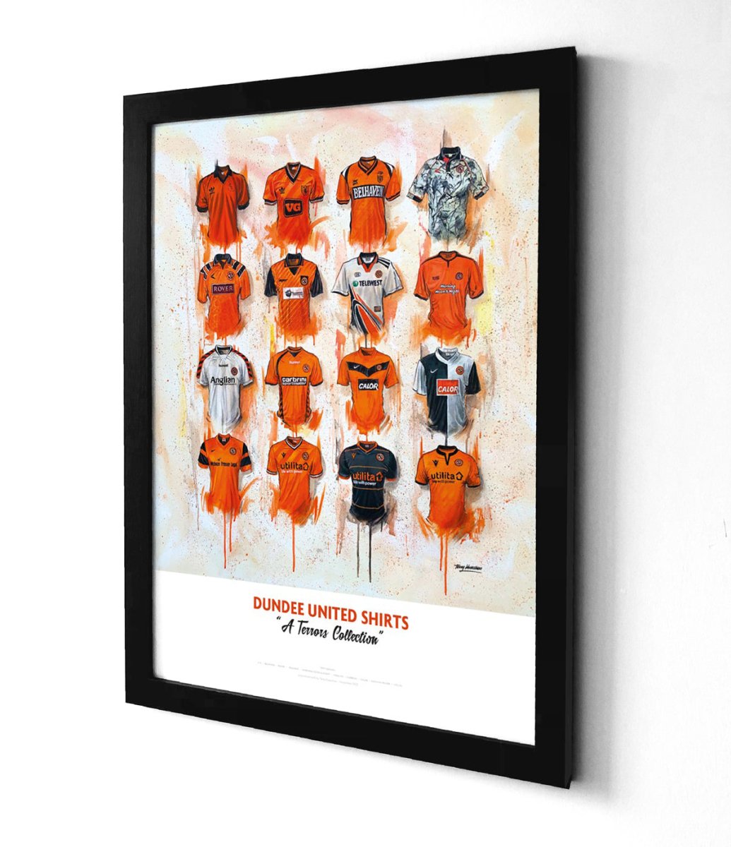 Dundee United FC Shirts - A2 Signed Limited Edition Prints