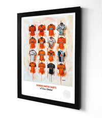 Dundee United A3 Framed Print – Iconic Tangerines Shirt Wall Art