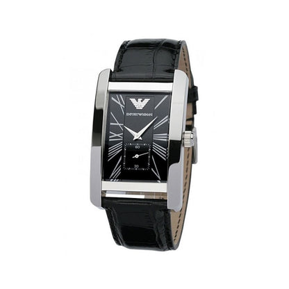 Emporio Armani AR0143 Classic Men's Rectangular Black Watch - SJR London Timepiece