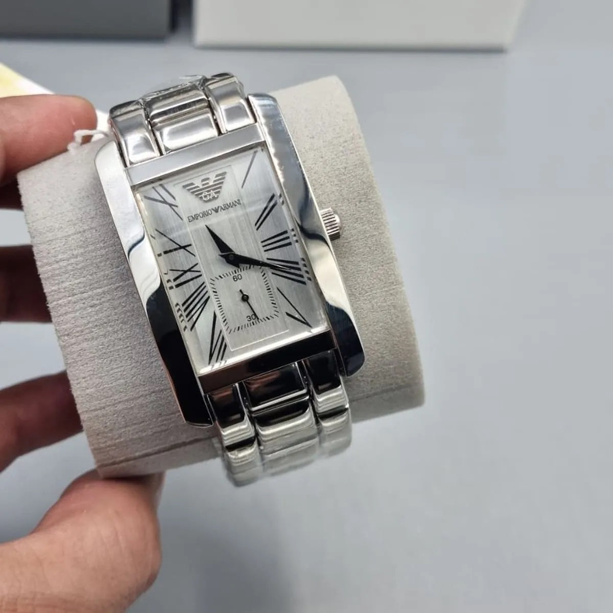 Emporio Armani AR0145 Classic Men's Rectangular Watch - SJR London Timepiece