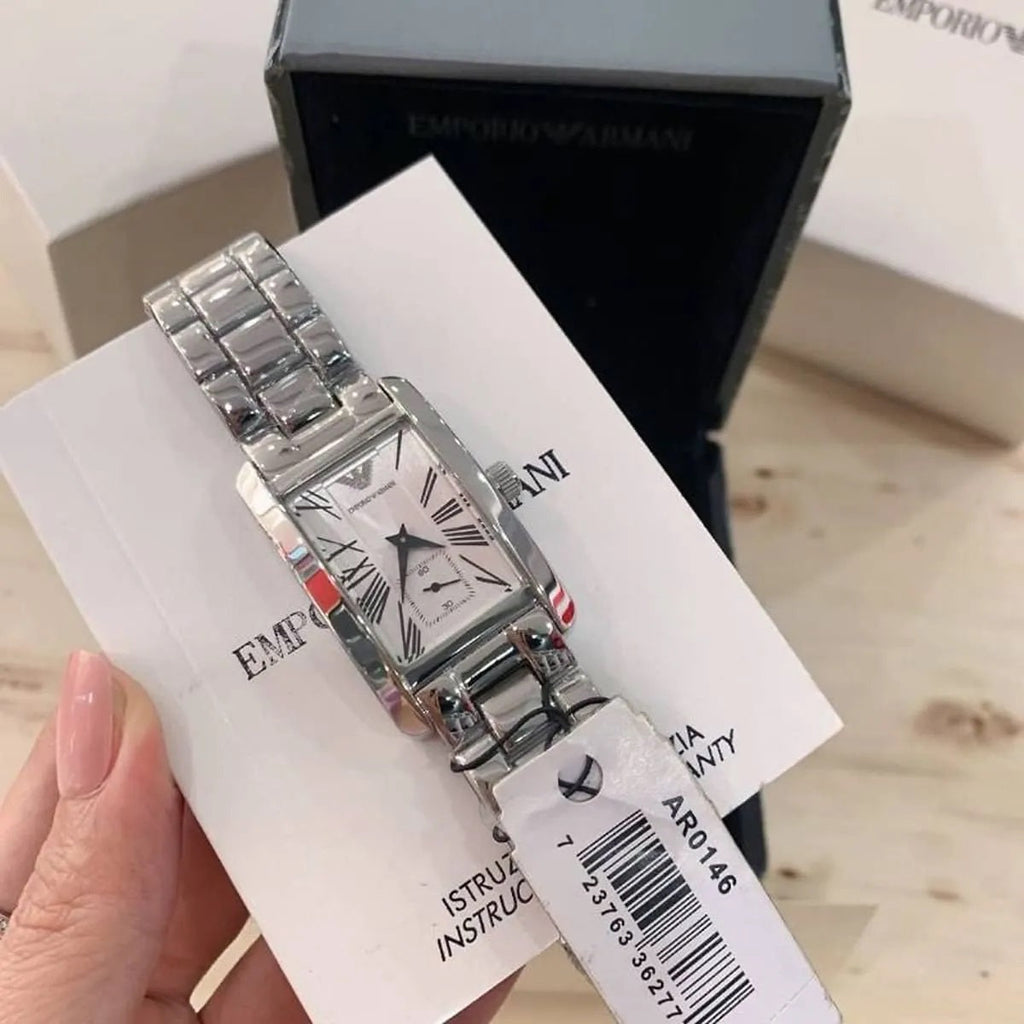 Montre Emporio Armani AR0146 Classic pour femme, argentée