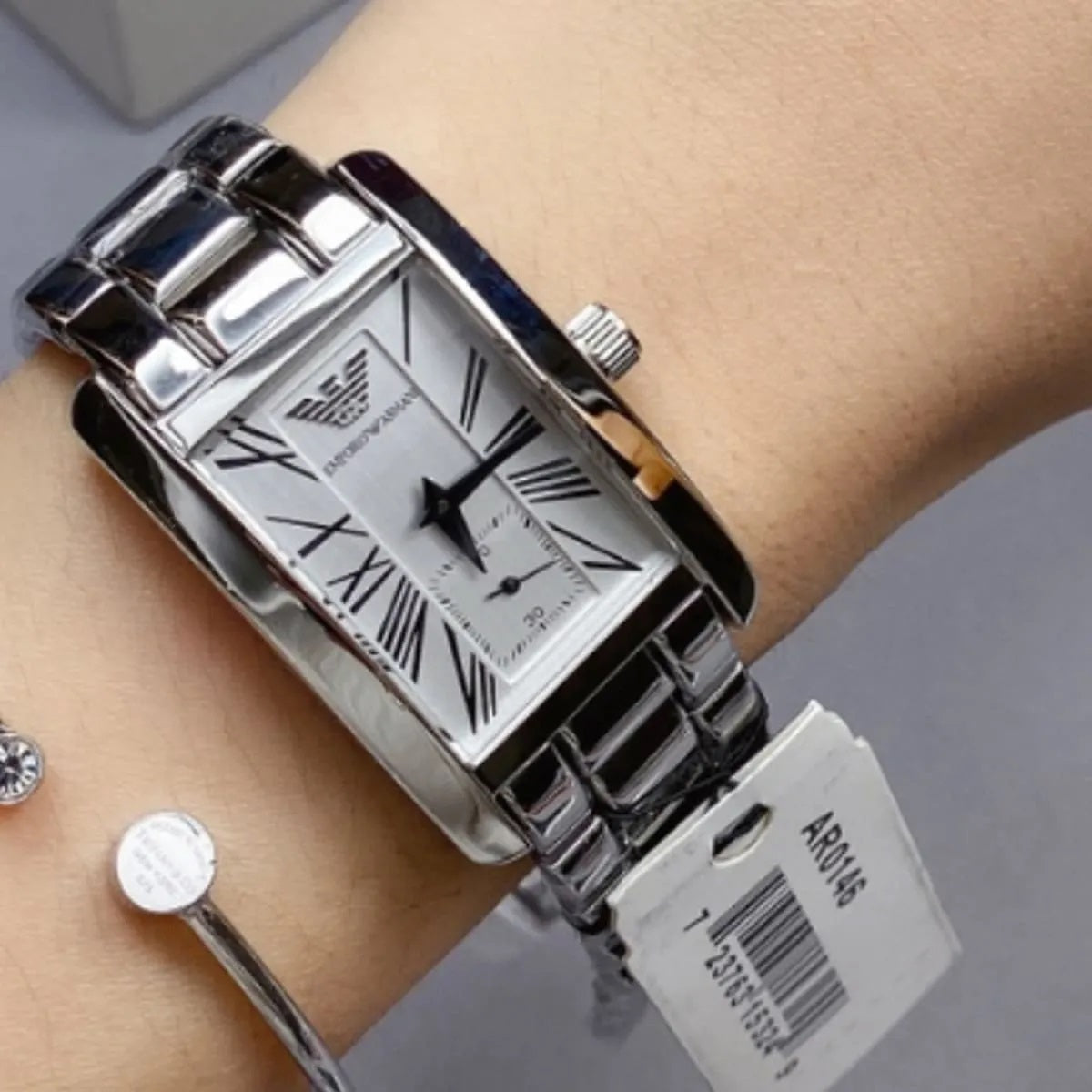 Montre Emporio Armani AR0146 Classic pour femme, argentée