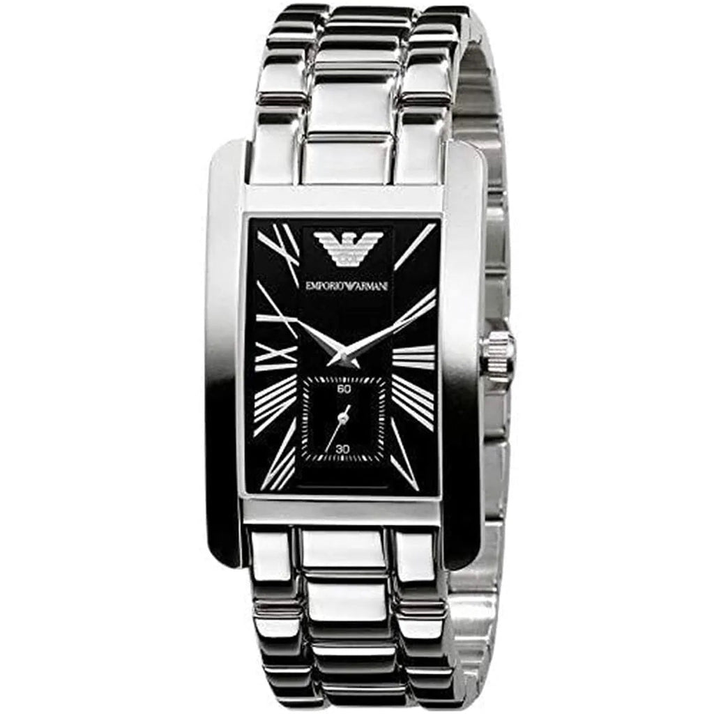 Montre Homme Rectangulaire Classique Emporio Armani AR0156 Argent