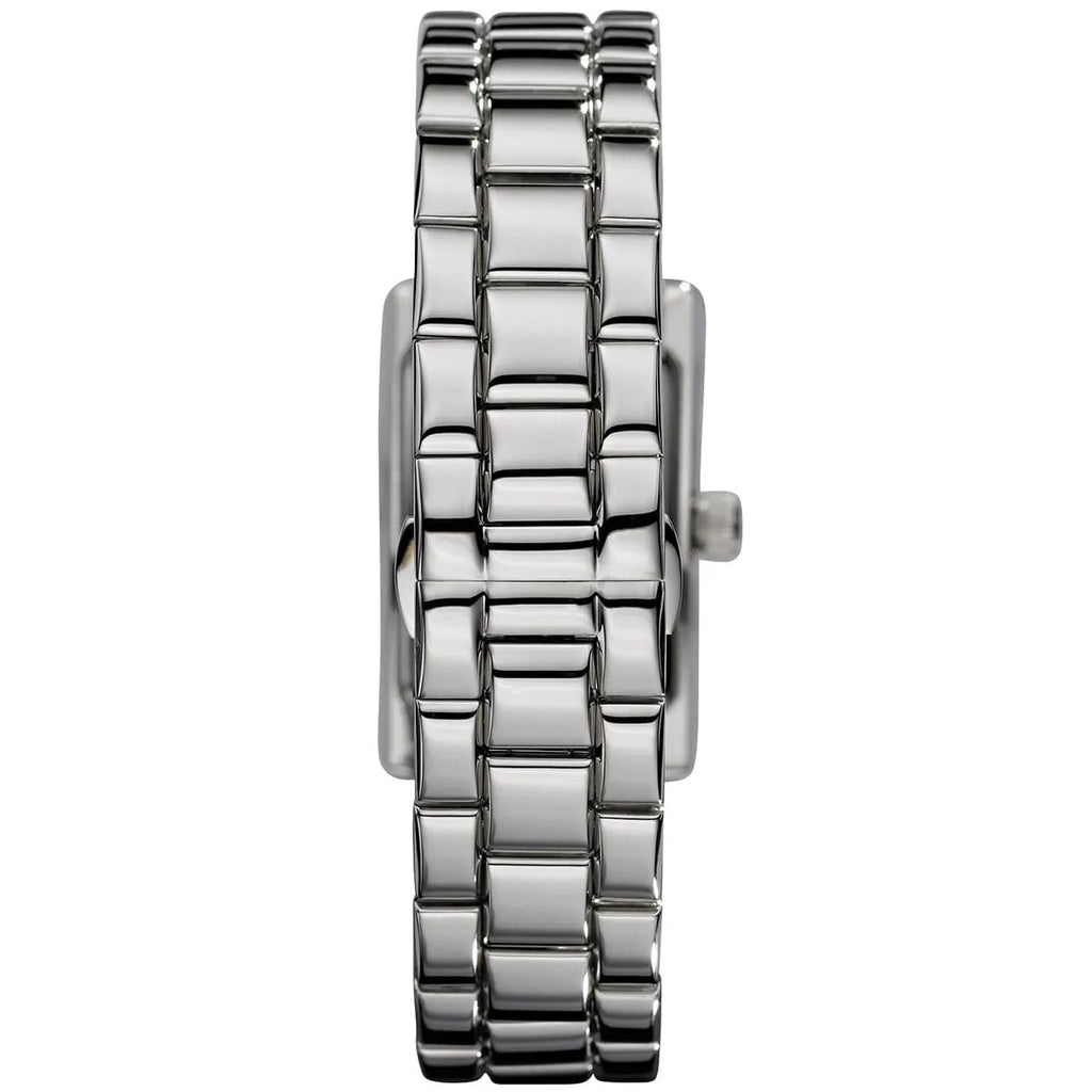 Montre rectangulaire classique Emporio Armani AR0157 pour femme - Argentée