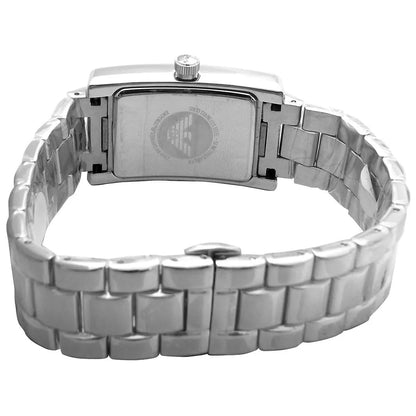 Emporio Armani AR0157 Classic Women's Rectangular Silver Watch - SJR London Timepiece