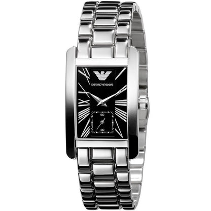 Emporio Armani AR0157 Classic Women's Rectangular Silver Watch - SJR London Timepiece