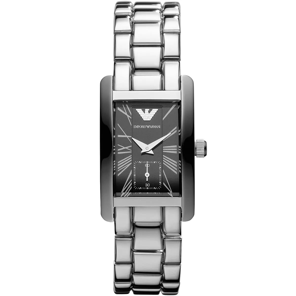 Emporio Armani AR0157 Classic Women's Rectangular Silver Watch - SJR London Timepiece