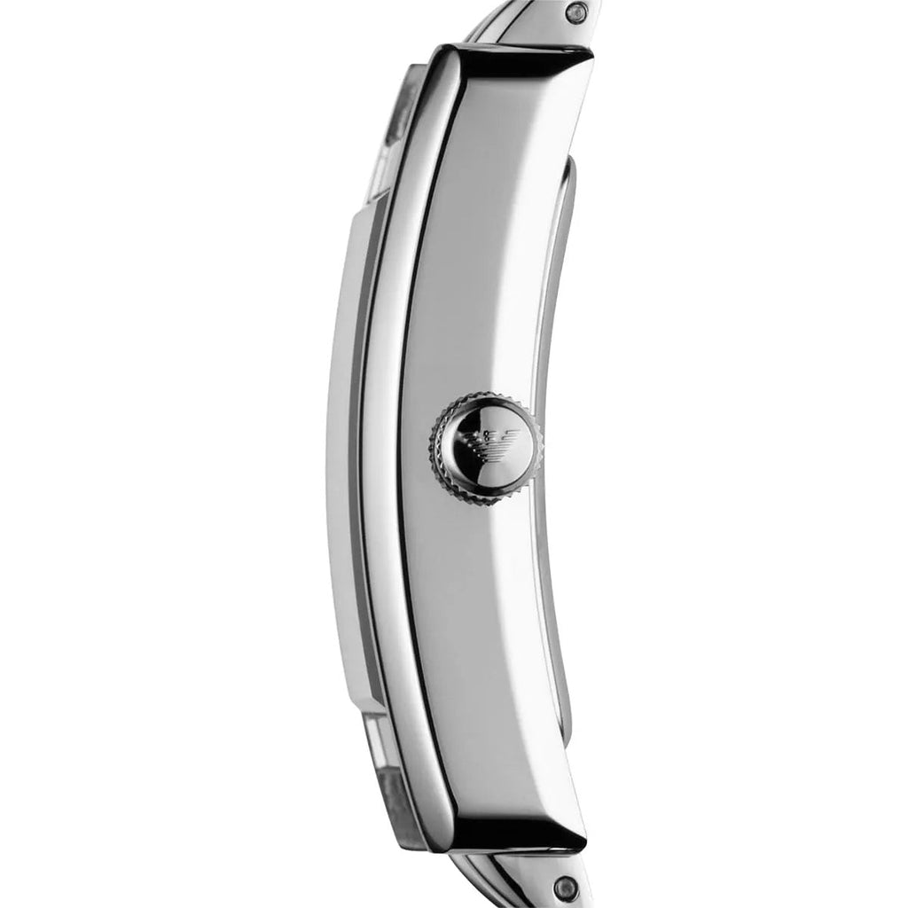Montre rectangulaire classique Emporio Armani AR0157 pour femme - Argentée