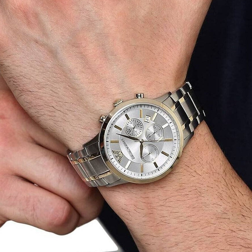 Montre Emporio Armani AR11076 Renato Homme Bicolore