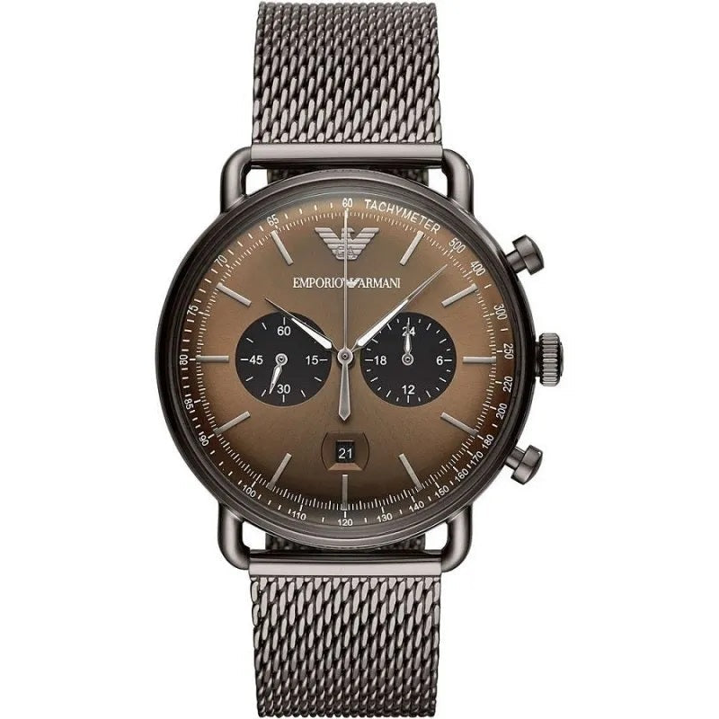 Emporio Armani AR11141 Aviator Men's Grey Mesh Watch - SJR London Timepiece