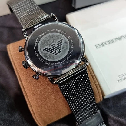 Emporio Armani AR11141 Aviator Men's Grey Mesh Watch - SJR London Timepiece