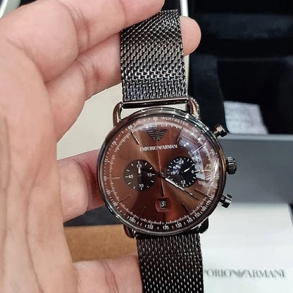 Emporio Armani AR11141 Aviator Men's Grey Mesh Watch - SJR London Timepiece
