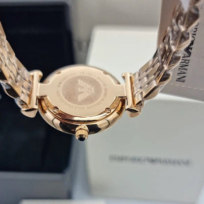 Emporio Armani AR11145 Gianni T-Bar Women's Rose Gold Watch - SJR London Timepiece