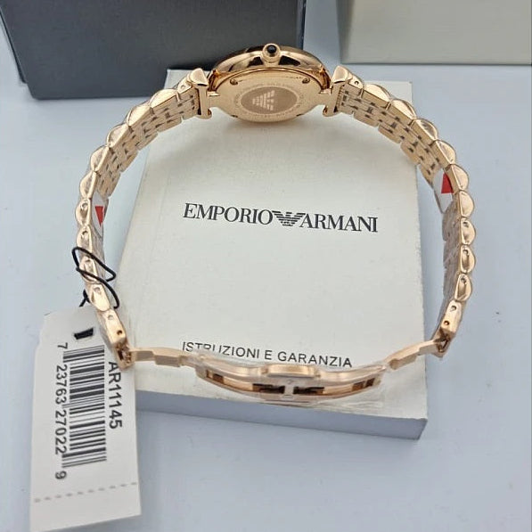 Emporio Armani AR11145 Gianni T-Bar Women's Rose Gold Watch - SJR London Timepiece