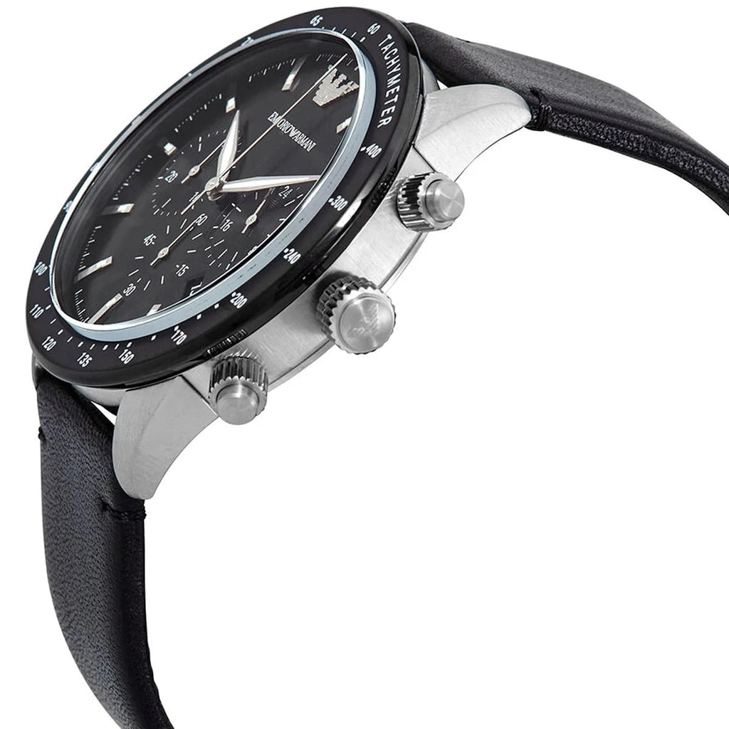 Montre Emporio Armani AR11243 Mario pour homme argent et noir