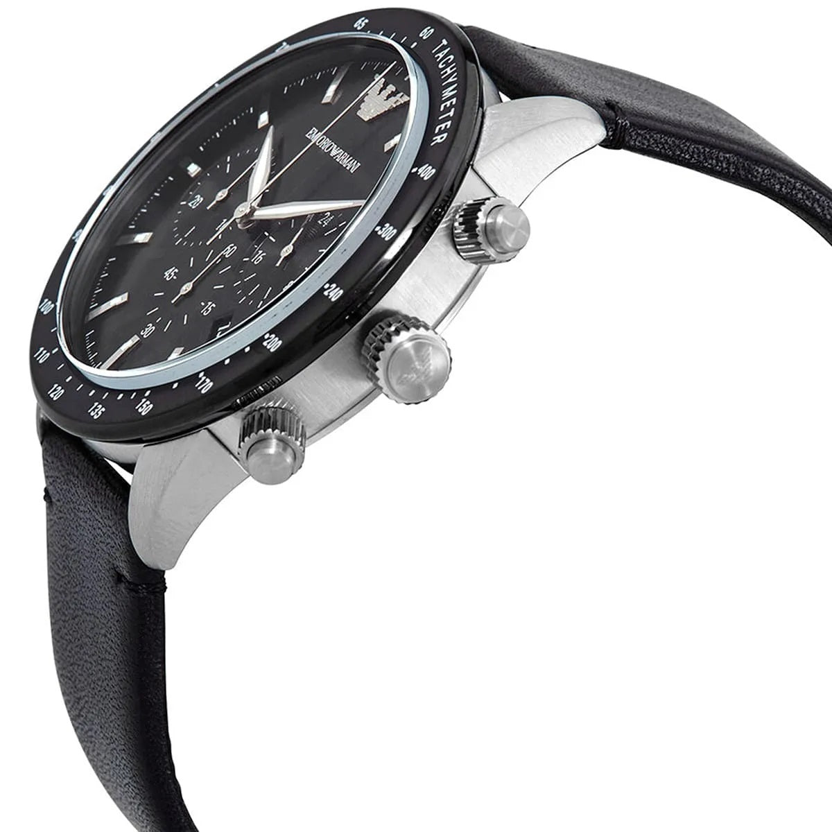 Emporio Armani AR11243 Mario Men's Silver & Black Watch - SJR London Timepiece