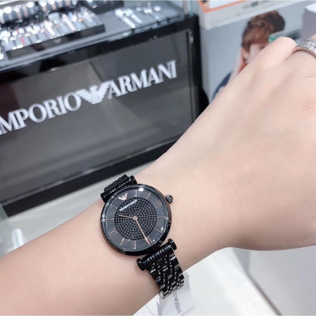 Emporio Armani AR11245 Gianni T-Bar Women's Black Watch - SJR London Timepiece