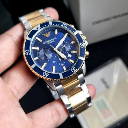Emporio Armani AR11362 Diver Men's Two-Tone Gold Watch - SJR London Timepiece