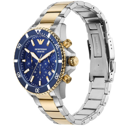 Emporio Armani AR11362 Diver Men's Two-Tone Gold Watch - SJR London Timepiece