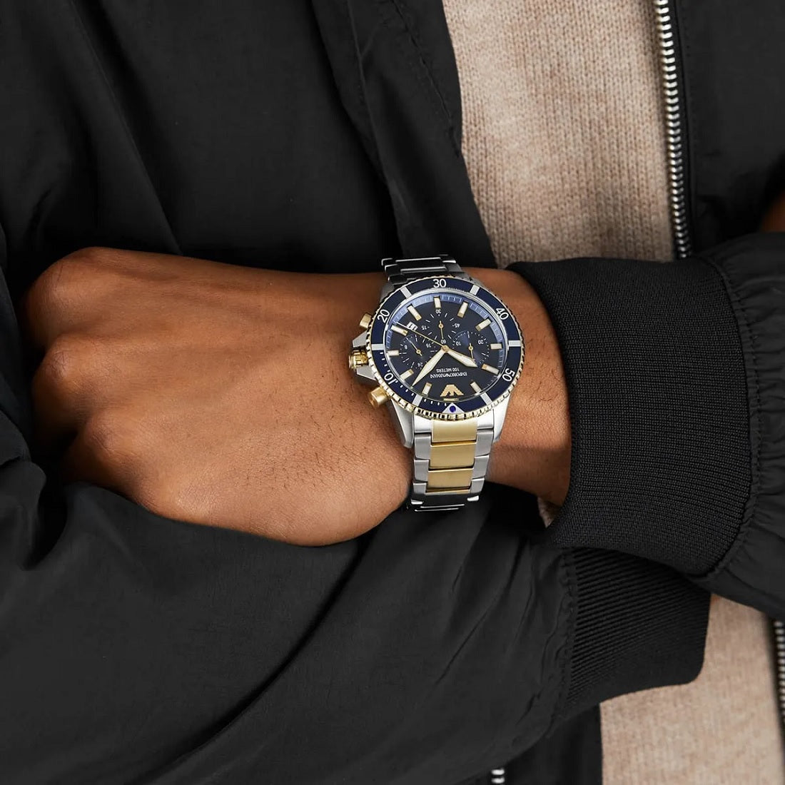 Emporio Armani AR11362 Diver Men's Two-Tone Gold Watch - SJR London Timepiece