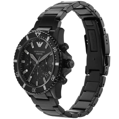 Emporio Armani AR11363 Men's Diver Style All Black Watch - SJR London Timepiece