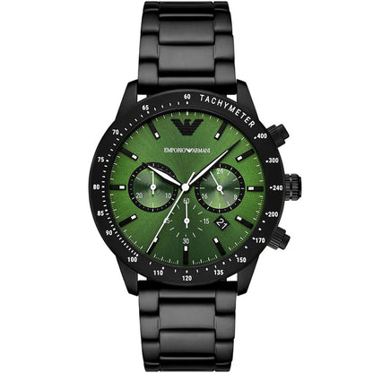 Emporio Armani AR11472 Mario Men's Black & Green Watch - SJR London Timepiece
