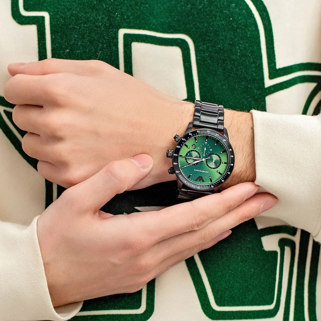 Montre homme noire et verte Emporio Armani AR11472 Mario