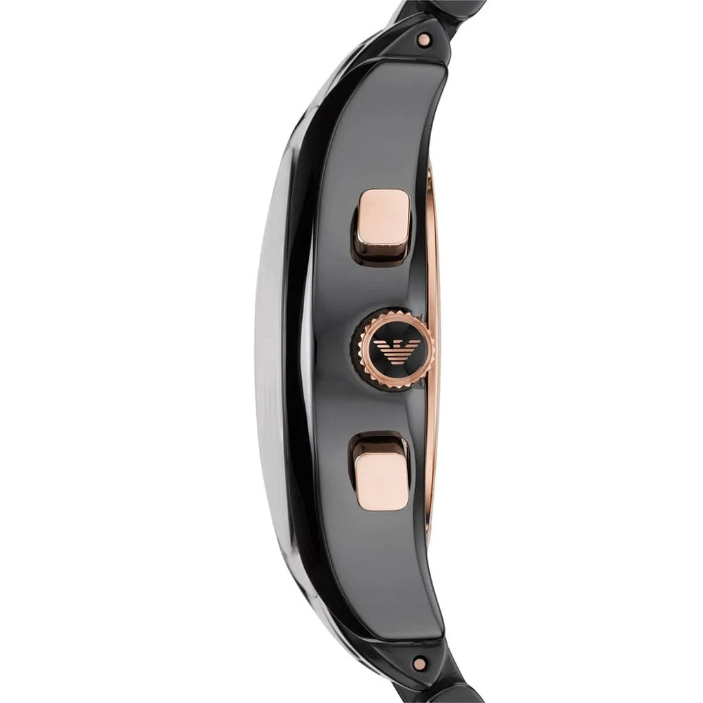 Montre Emporio Armani AR1411 Ceramica Femme Noir et Or Rose