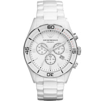 Emporio Armani AR1424 Leo Men's White Ceramic Watch - SJR London Timepiece