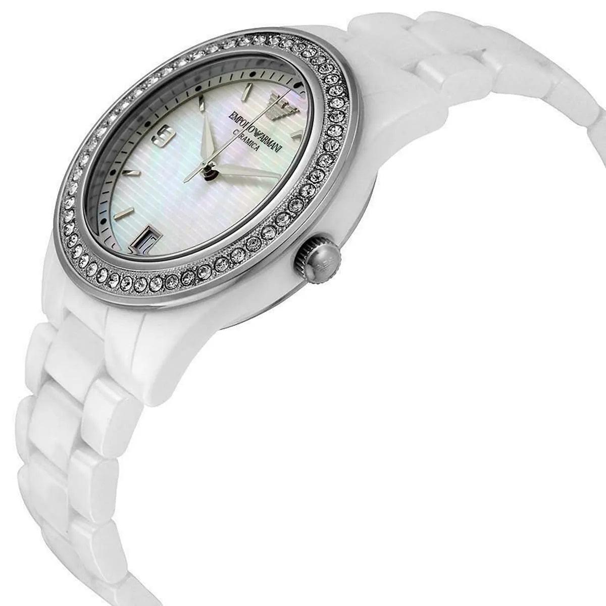 Emporio Armani AR1426 Ceramica Women's White Watch - SJR London Timepiece
