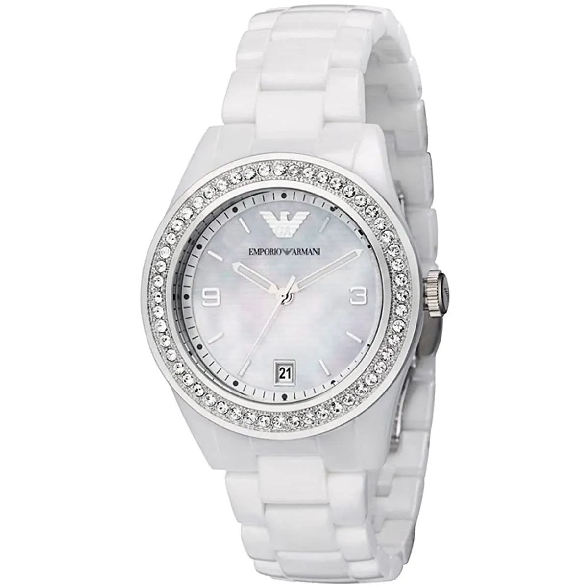 Emporio Armani AR1426 Ceramica Women's White Watch - SJR London Timepiece
