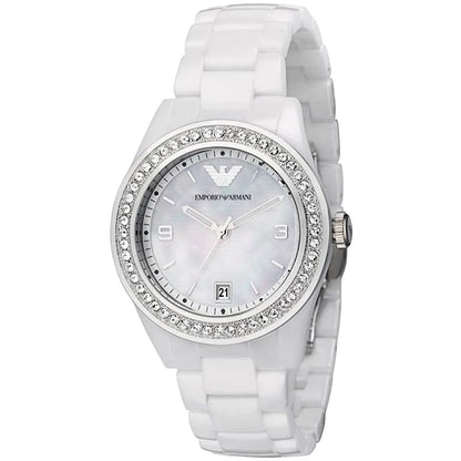 Emporio Armani AR1426 Ceramica Women's White Watch - SJR London Timepiece