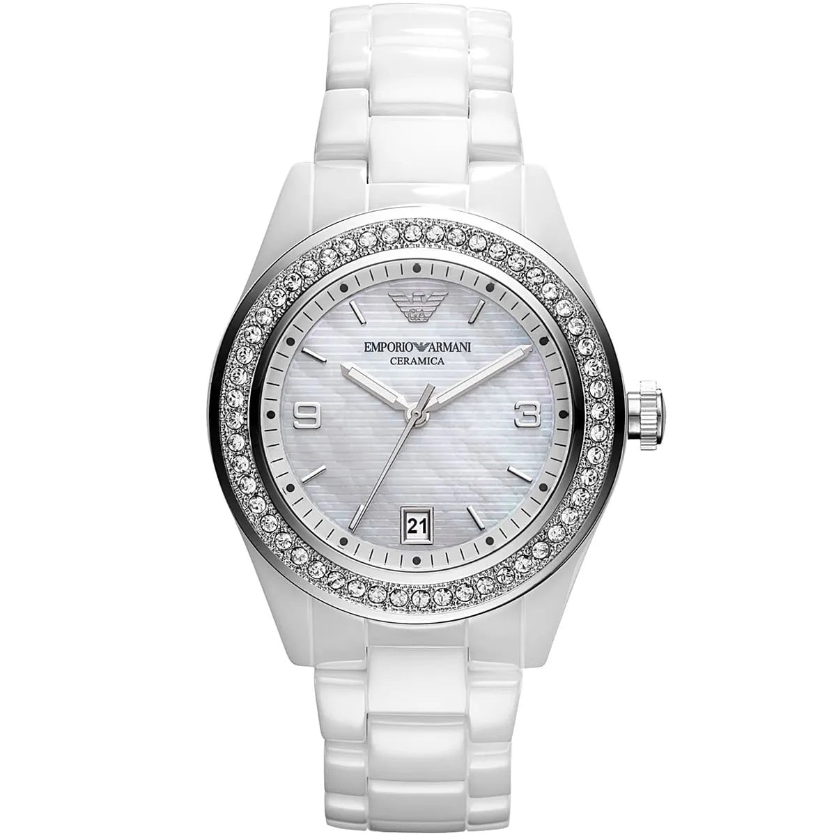 Emporio Armani AR1426 Ceramica Women's White Watch - SJR London Timepiece