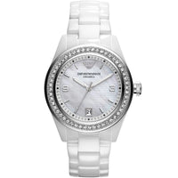 Emporio Armani AR1426 Ceramica Women's White Watch - SJR London Timepiece