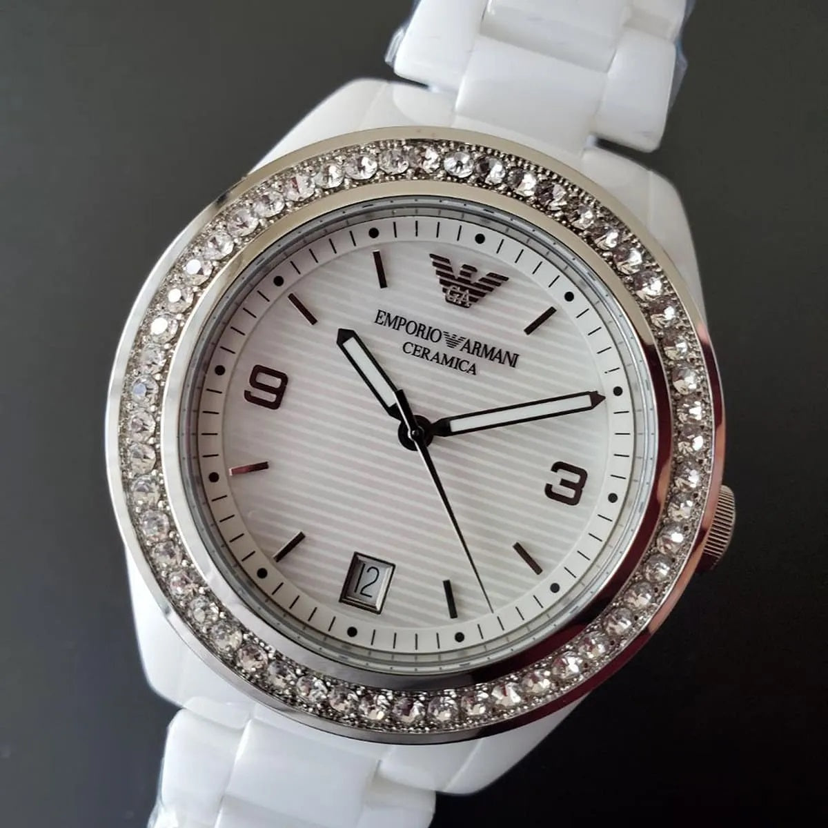 Emporio Armani AR1426 Ceramica Women's White Watch - SJR London Timepiece