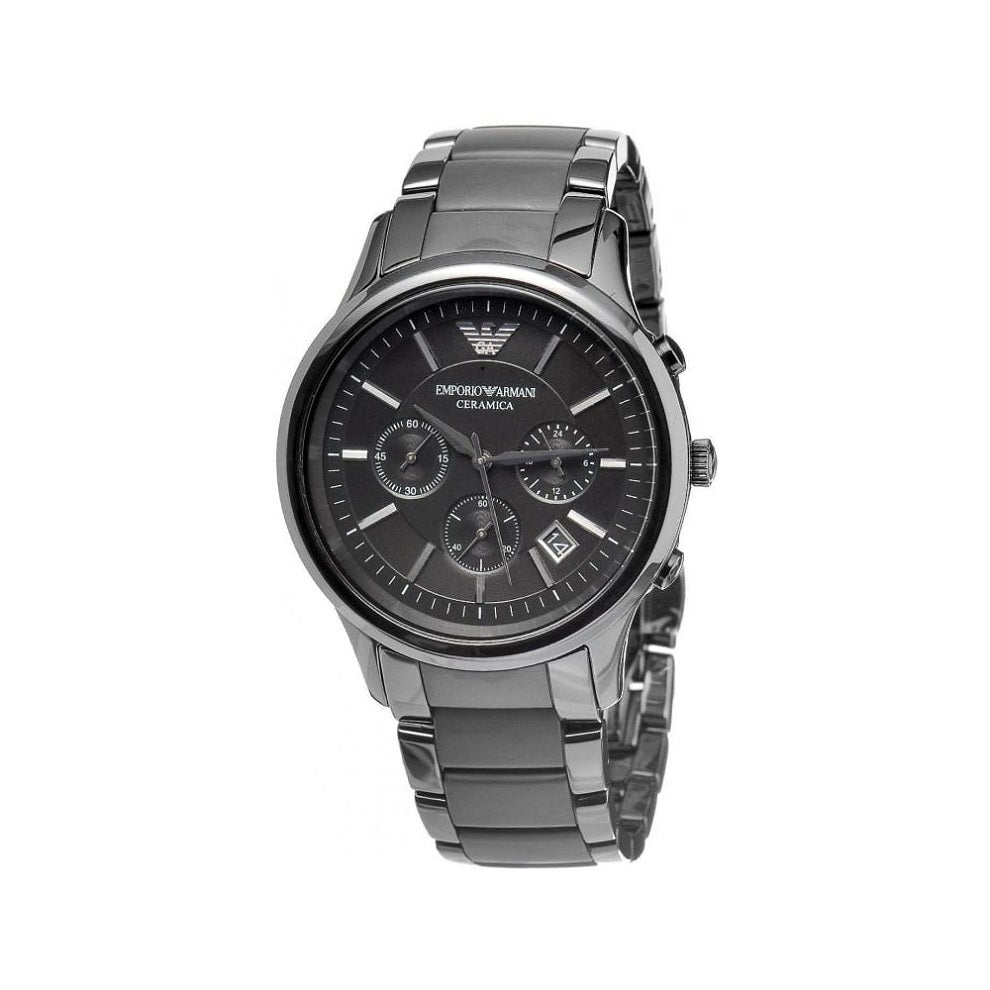 Emporio Armani AR1452 Ceramica Men's 43mm Black Ceramic Watch - SJR London Timepiece