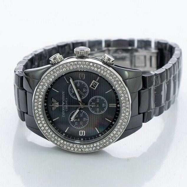 Emporio Armani AR1455 Ceramica Women's Black Watch - SJR London Timepiece