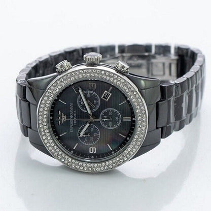 Emporio Armani AR1455 Ceramica Women's Black Watch - SJR London Timepiece
